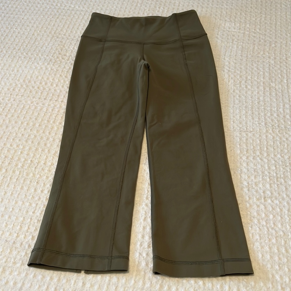 Athletic Olive Green Lululemon Cropped Leggings Size 2